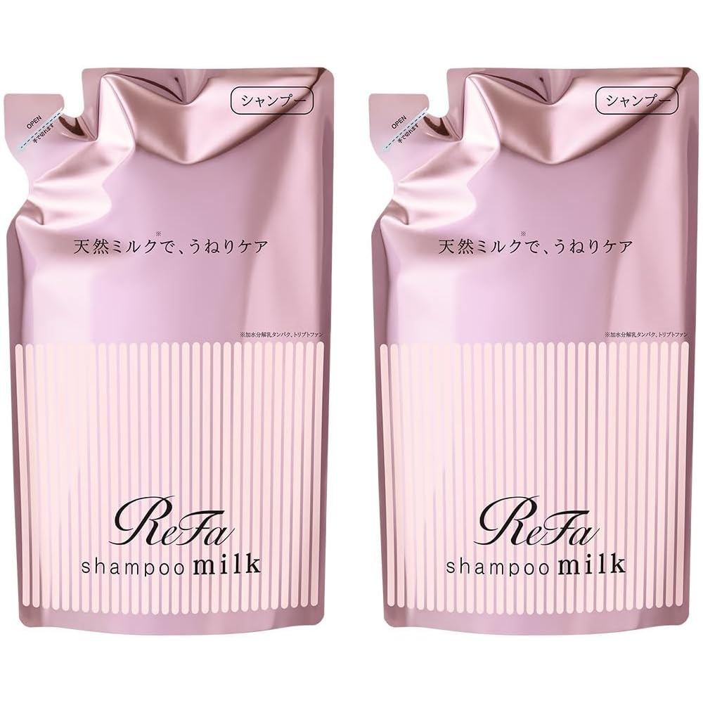 ReFa Milk Protein Pink Floral Berry Shampoo Refill 2 Pack 300ml