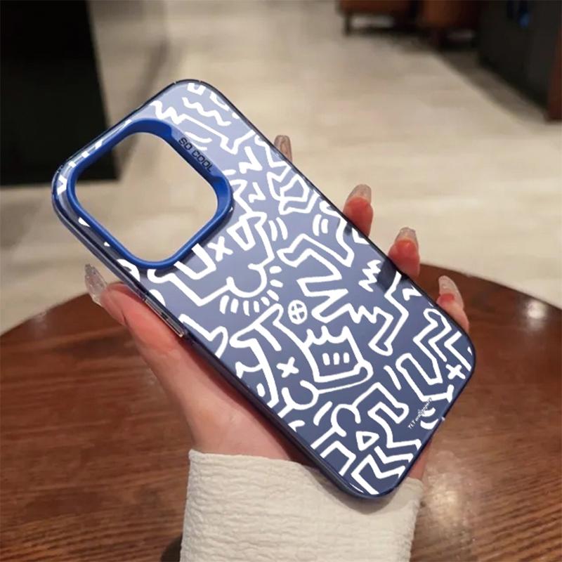 Capa de grafite fashion para iPhone 16 Samsung A55 A35 M35 S24 Xiaomi Redmi Note 13Pro 14C A3 Huawei Honor 200 Capa anti-arranhões à prova de choque para telefone