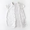 10mois Fluffy Gauze  6-layer Gauze  2way Baby Sleeper with Sleeves, 100% Cotton, White, Length 58cm, for Newborns To Around 3 Years Old