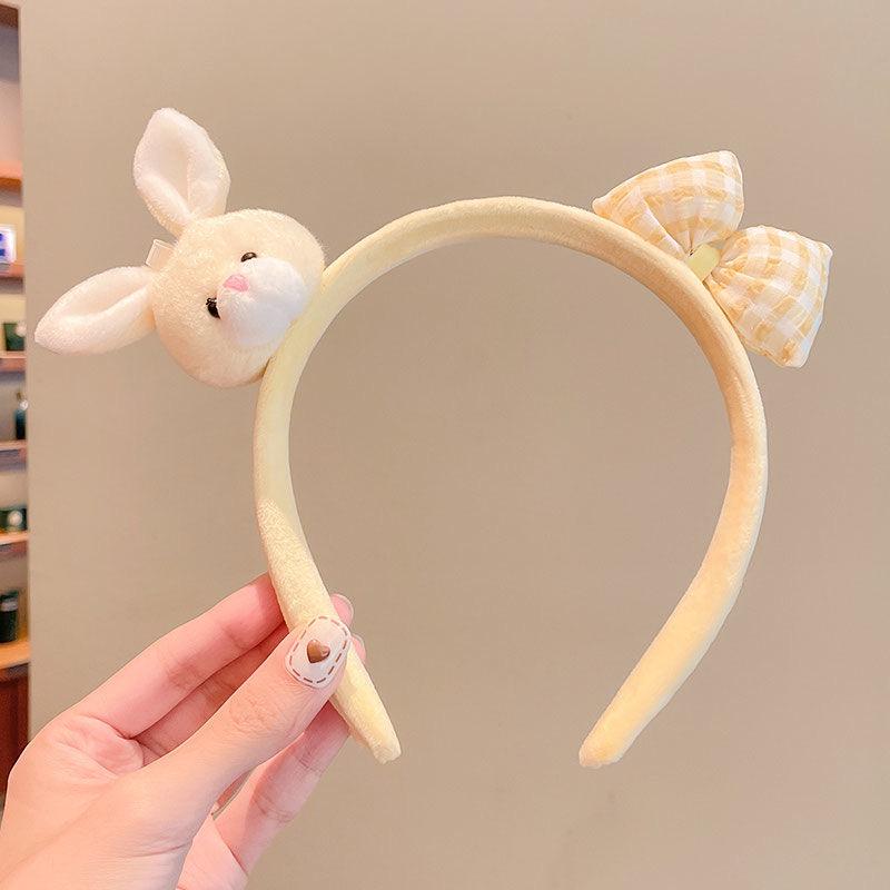 Cartoon Plush Headband: Cute Hair Accessory for Women & Kids, Perfect for Face Washing
