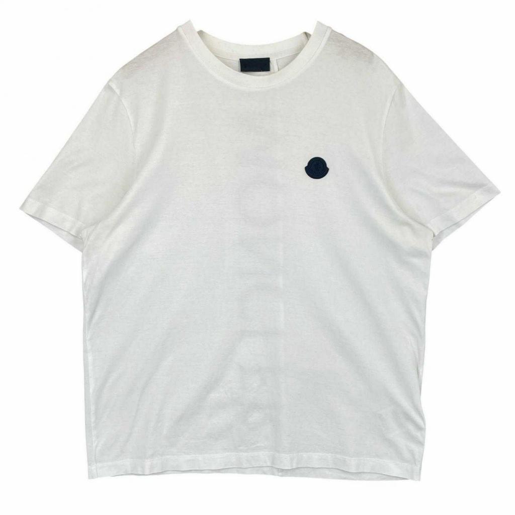 MONCLER Half Logo T-Shirt White Men's Size S Model I10918C000558390Y
