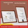 A4 Solid Wood Certificate & Photo Frame with Transparent Display for Awards, Medals, and Authorization.