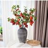 3pcs Artificial Pomegranate Stems with Leaves, Faux Fruit Branches for Rustic Home Decor, Fall Centerpieces, Wedding & Holiday Arrangements,73cm