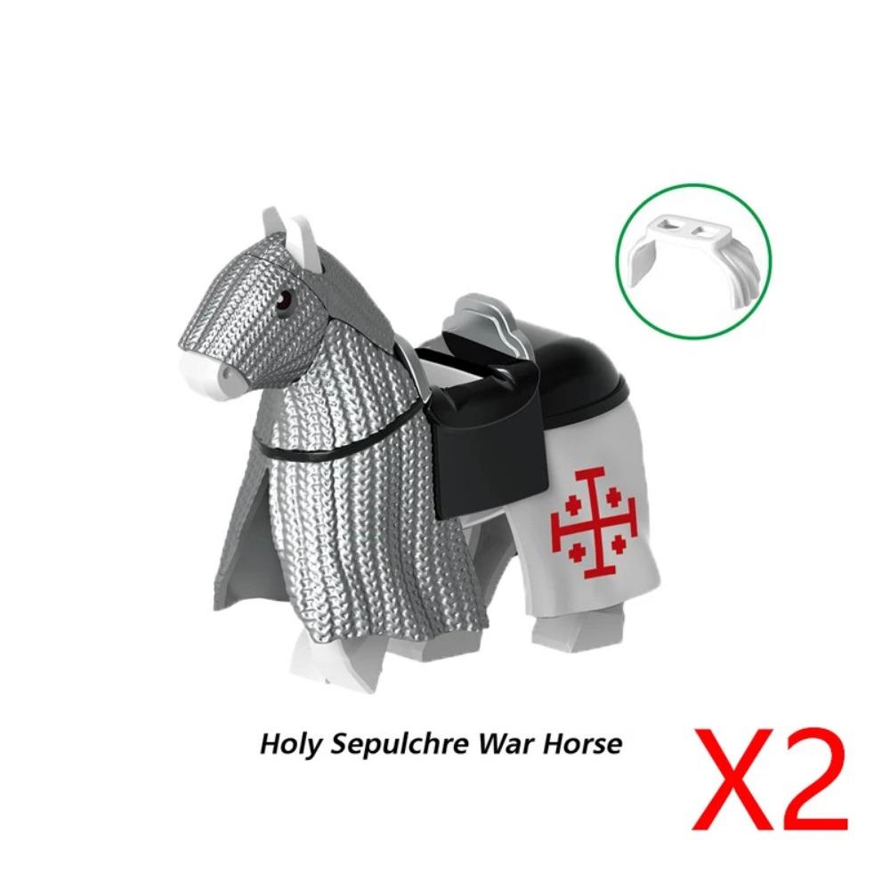 

3-8СМ Строительная игрушка Средневековая военная архитектура Строительные блоки Персонаж Рыцарь Боевой конь Щит Конь Веревка Седло Креативные аксессуары Подарок Игрушка