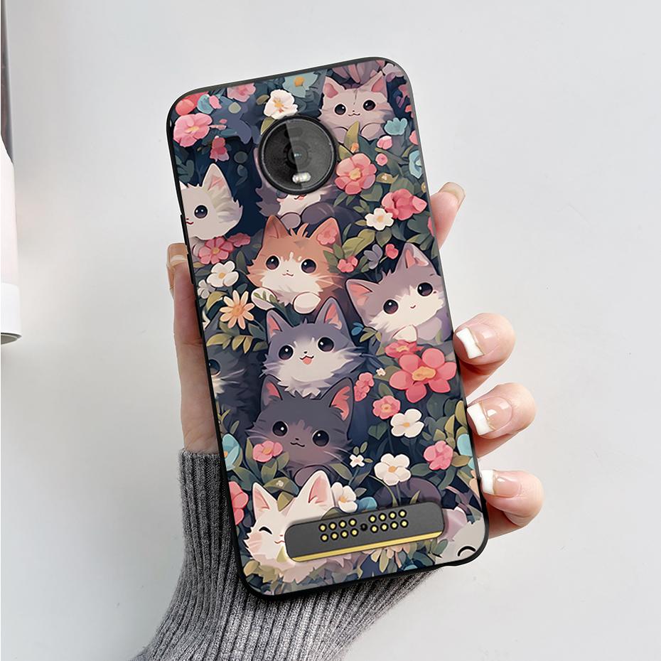 For Motorola Moto Z4 Z3 Play Case Cute Cartoon Soft Silicone TPU Cover Phone Case For Moto Z3 Z4 Play MotoZ4 Z4Play Z3Play Funda