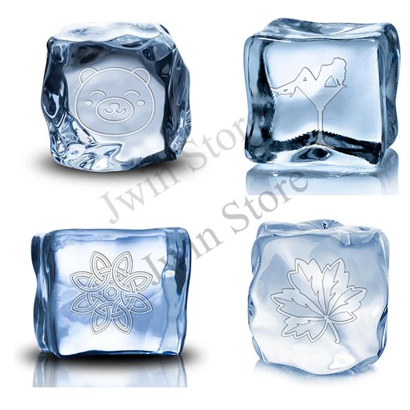 Customized Ice Cube Stamp Removable Brass Head Vintage 1.18 Branding for Cocktails Whiskey Mojito Bar Making Tool