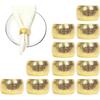 Set mit 12 goldenen Serviettenringen - 4,6 x 2,8 cm - Runde Serviettenringe mit matter Textur - Für Geburtstagsfeiern und Zusammenkünfte