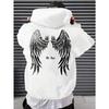 Autumn Hoodie for Man Angel's Wings Printing Male Hoody Match Loose Sweatshirt Fashion Fleece Basic Daily Comfortable Hoodie