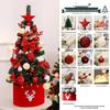 DIY Blue & White PVC Flocked Christmas Tree Set with Ornaments