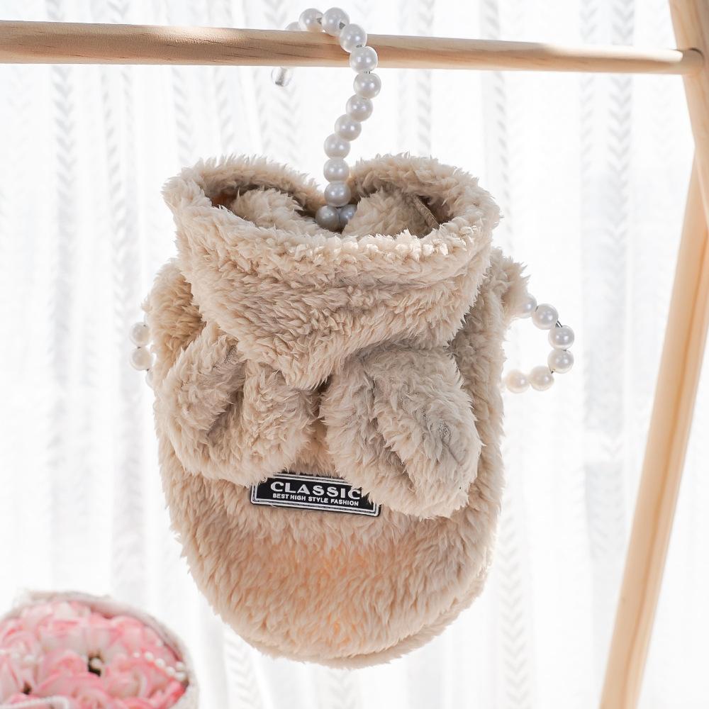 Rabbit Ear Hooded Dog Clothes Warm Fleece Pet Apparel Soft Winter Wear Cat Dog Outfit Universal Sizing Lightweight Warmth