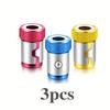 3 Stück Universeller Magnetring Legierter Stahl 1/4" Metall Schraubendreherbit Magnetring Schraubendreherbit Magnetring Zubehör Bohrer