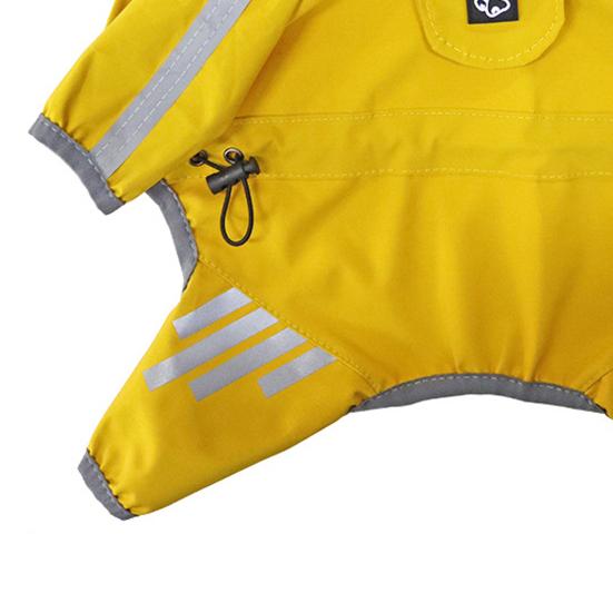 Dog Raincoat Waterproof Rain Coat with Leash Hole Dog Rain Jacket with Hood And Reflective Strips for Small Medium Dogs Puppies