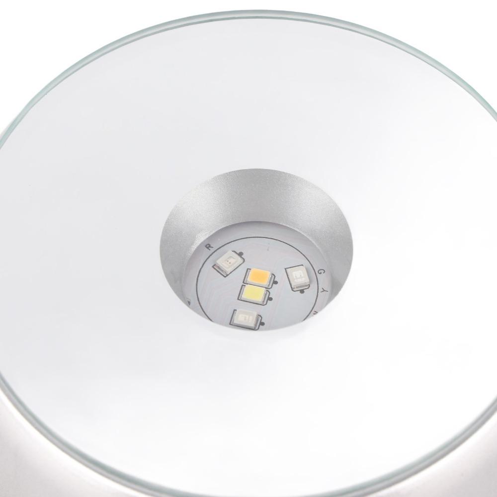 Rotary Stand Rotating Display Stand Silver Crystal Display Base LED Display Stand For Tumbler Cups