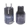 Hifi C-037 P-037E Schuko Europe Eu Power Plug Rhodium Plated Iec Audio Connector Female-Male Matihur Audio