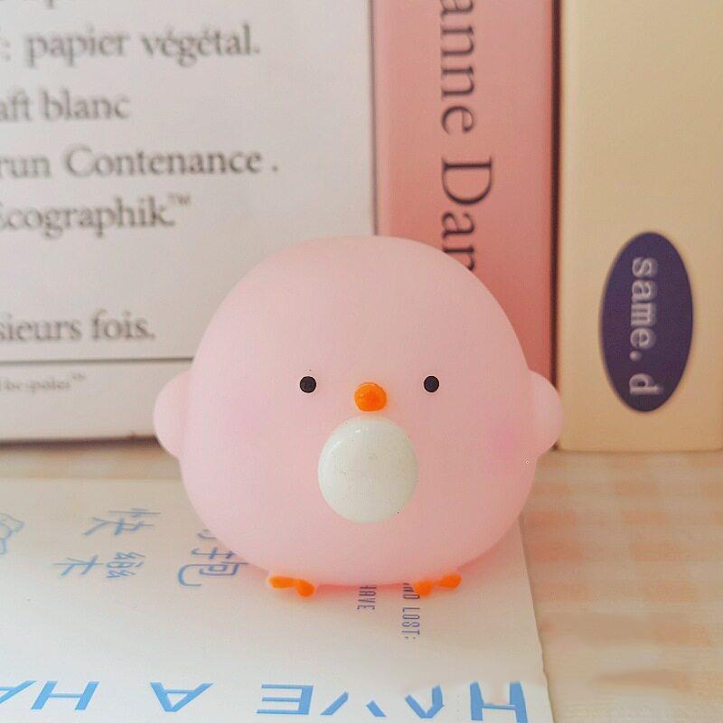 Schattig Kuikentje Squishy Speeltje Cartoon Knijpkuiken Bellen Blaas Zacht Langzaam Rijzend Fidget Knijpen Ontspanning Stress Feestcadeau brown