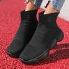 Frühling und Herbst neue fliegende gewebte Übergröße Freizeitsportschuhe High-Top atmungsaktiv rutschfest Paar Übergröße Stiefeletten