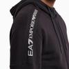 Emporio Armani EA7 FW24 Felpa con Cappuccio e Zip Manica Lunga con Cinturino Intrecciato con Logo a Lettere Uomo felpa Nero 6DPM12-PJOGZ-1200