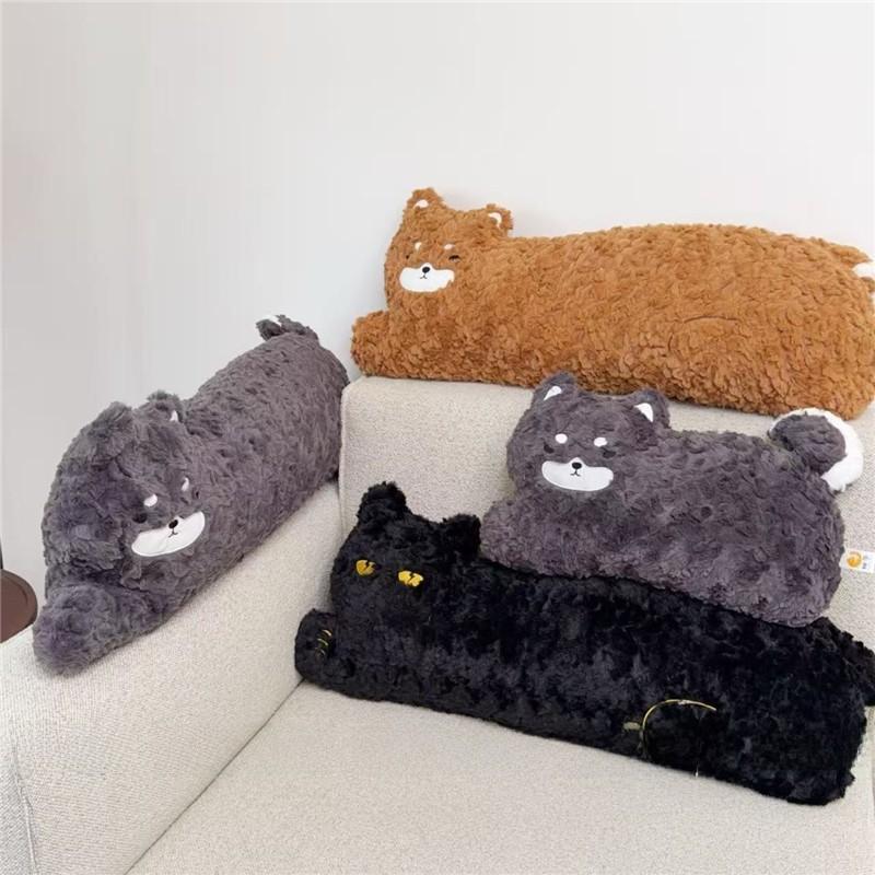 Creative Cartoon Cat Plush Pillow With Embroidered Animal Design For Sofa And Bed Comfort