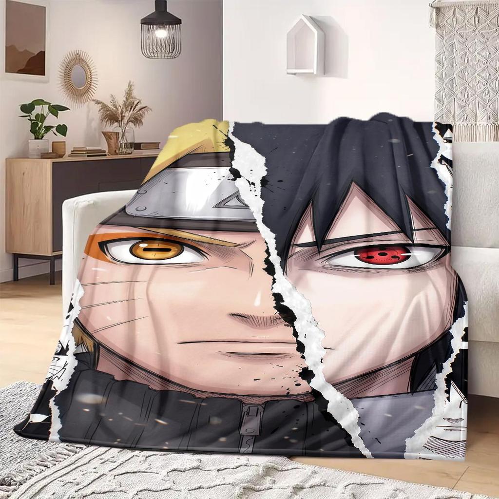Naruto Anime Print Blanket Warm  Comfortable Flannel Blanket Suitable for Bedrooms, Sofas, Beds, Chairs, Picnics, Travel