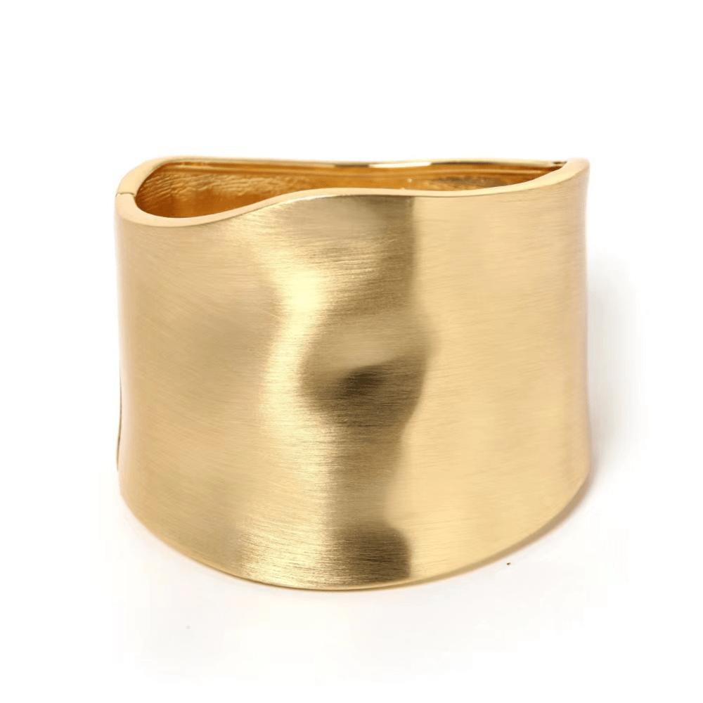 Glossy Wave Bracelet European and American Extremely Simple Style Irregular Opening Bracelet Women's Jewelry