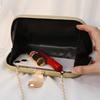 New Dinner Bag Metal Leaf Box Bag Small Square Bag Banquet Dress Clutch Bag Small Handbag Women