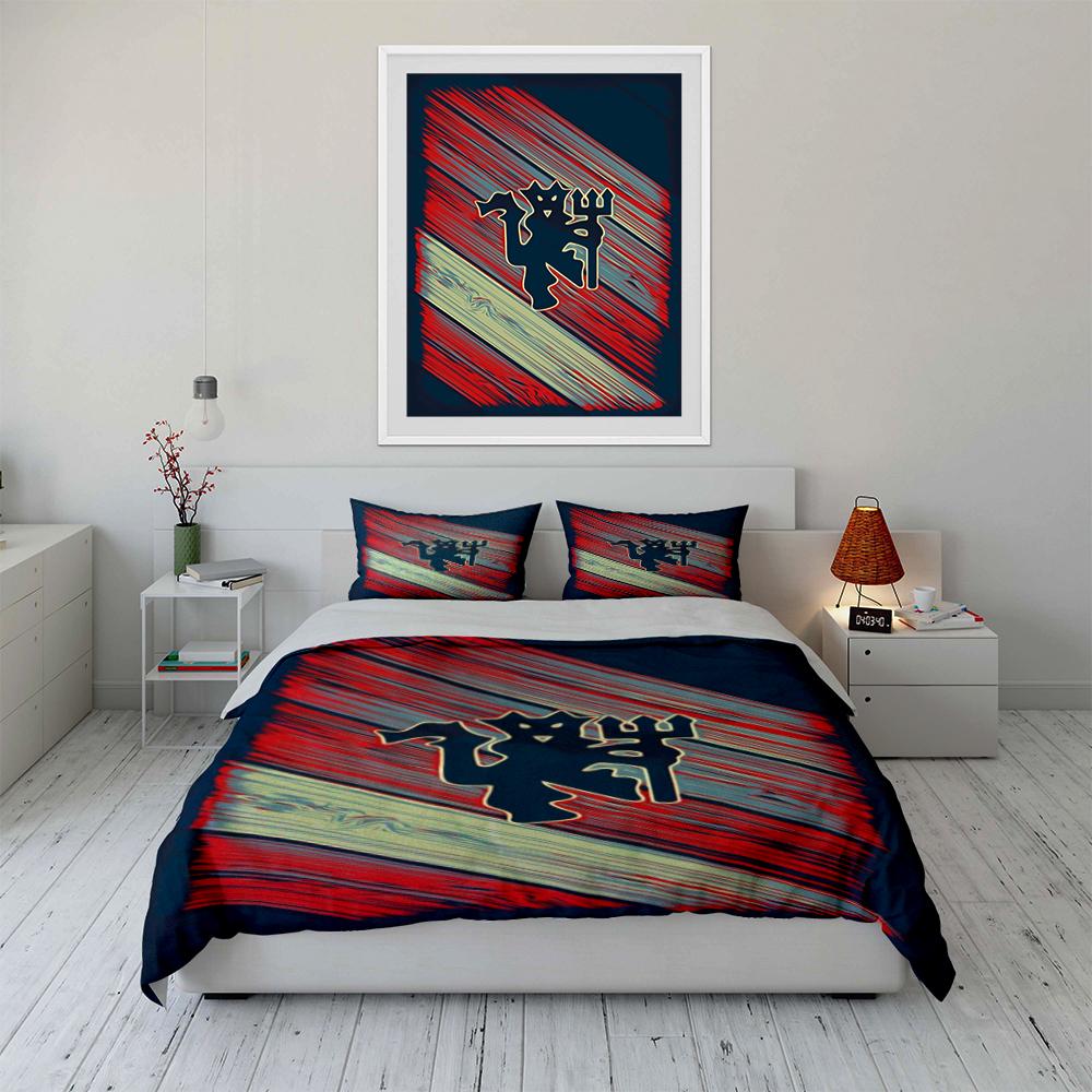 Devil Cat Design Bedding Set Bedding Set (1 Duvet Cover, 2 Pillowcases, Duvet Not Included)