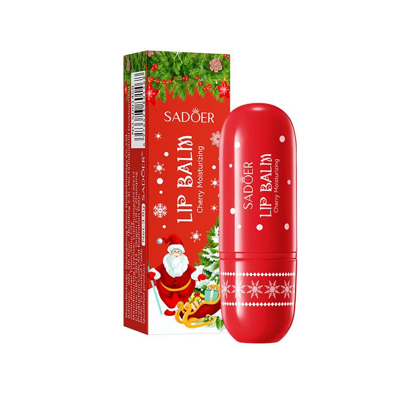 SADOER Natale Balsamo Labbra Miele Ciliegia Avocado Illuminante Idratante Anti Screpolature Riparatore Rossetto