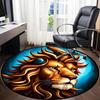 1pc Lion Head Chair Carpet for Office Non-Slip Mat for Office - Decorative Floor Mat  yy251030218