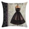 Oil Painting Princess Dress Pattern Series Digital Printing Short Plush Pillow Covers For Sofa Office Cushion Cover Home Goods