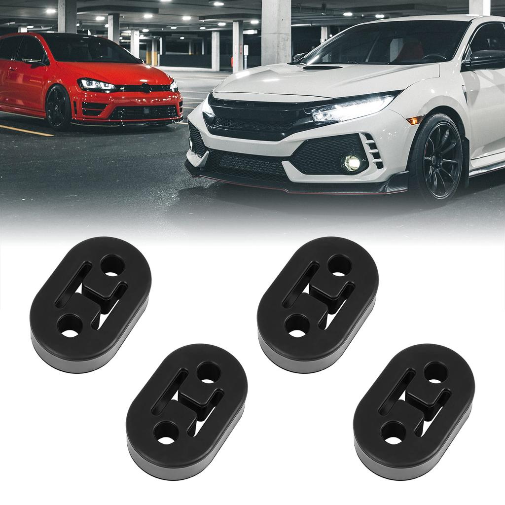 uxcell Exhaust Hanger Bush, Exhaust Rubber Hanger Bush, Black, EPDM Rubber, 4 Pieces, 2