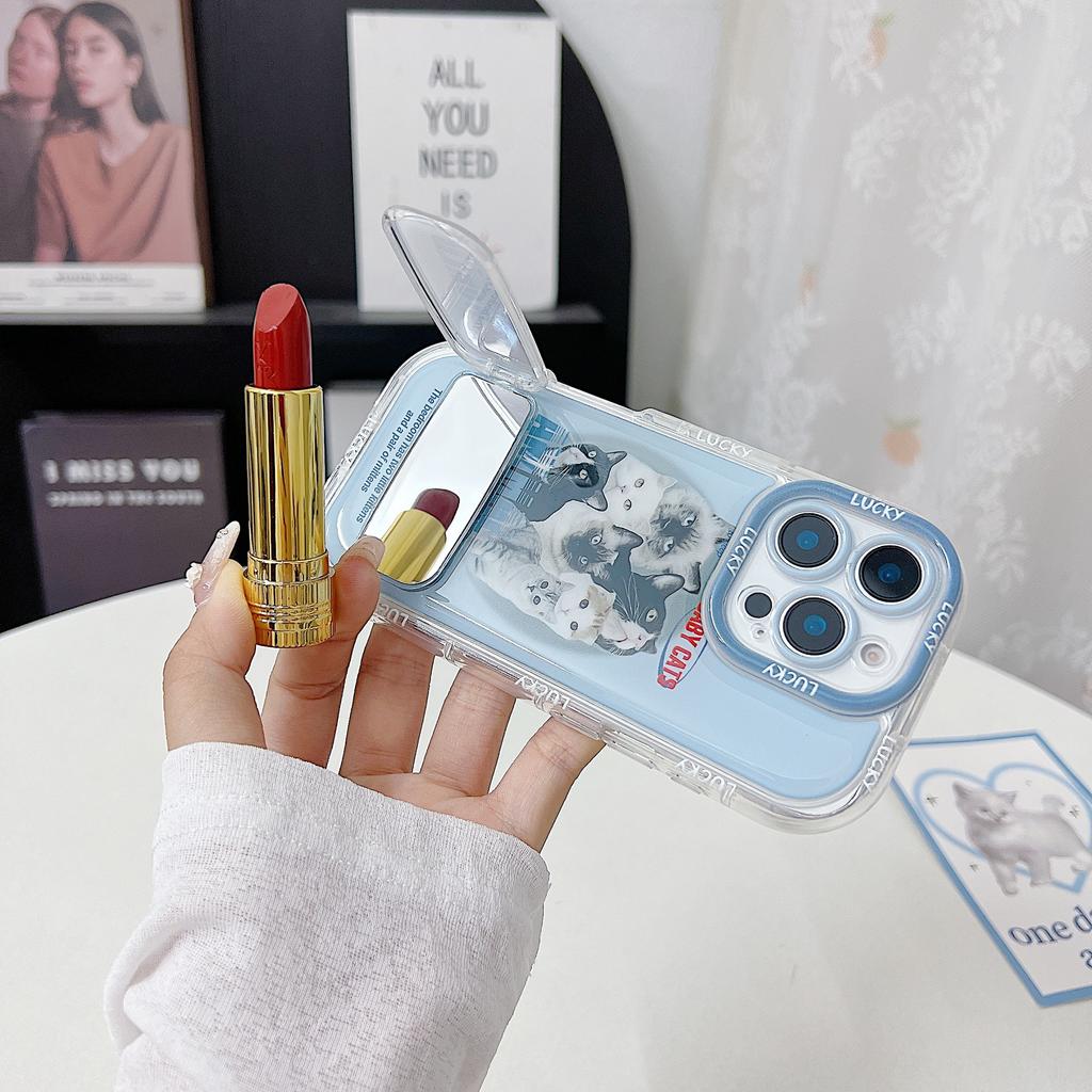 Ins Purple Cartoon Black Cat Stand for Apple 14 Mobile Phone Case 13ProMax New for IPhone1