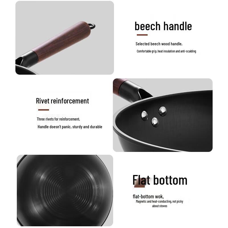 COOKER KING Stainless Fine Iron Wok