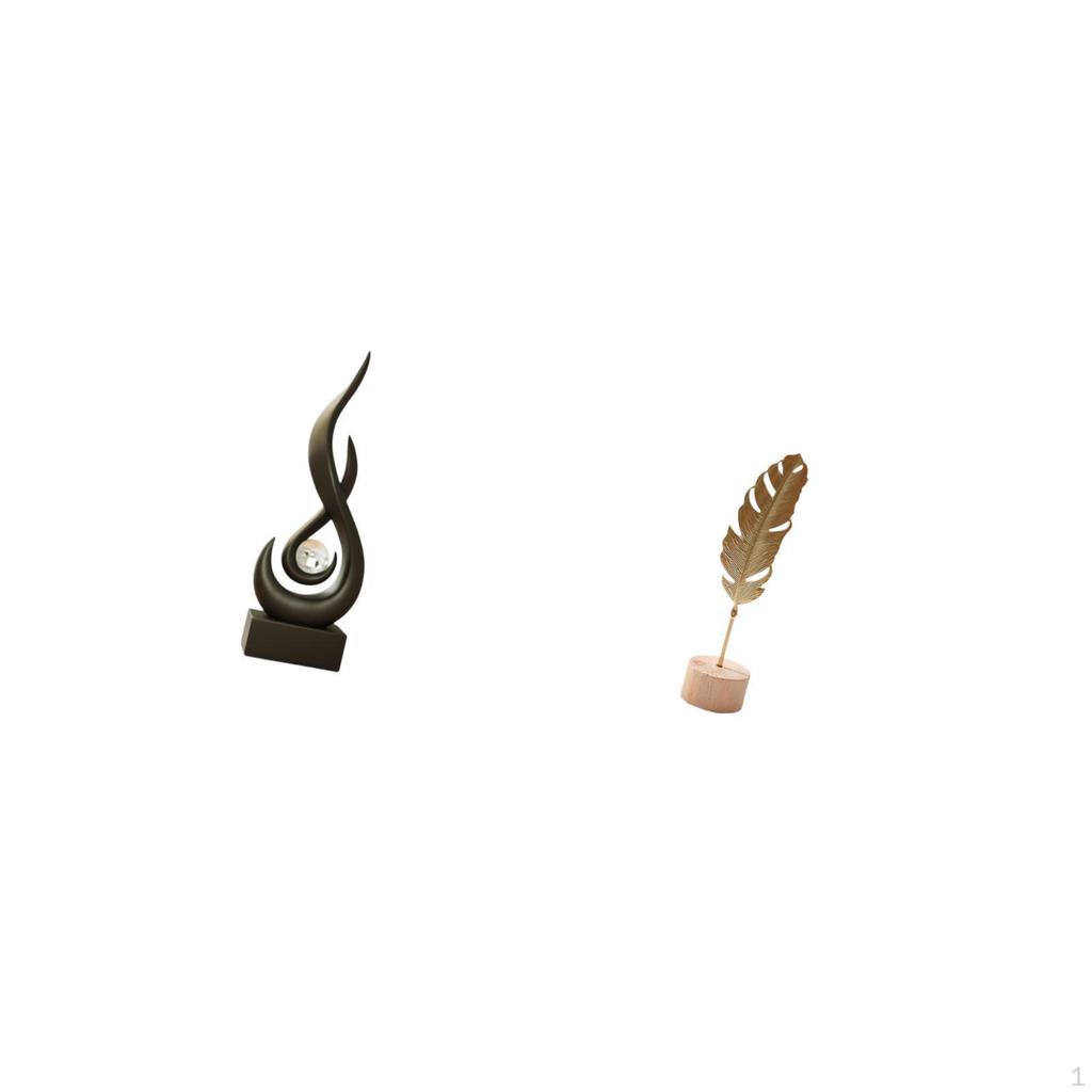 Abstract Flame Statue Modern Metal Figurine Creative Ornament for Living Room Cabinet Table Party