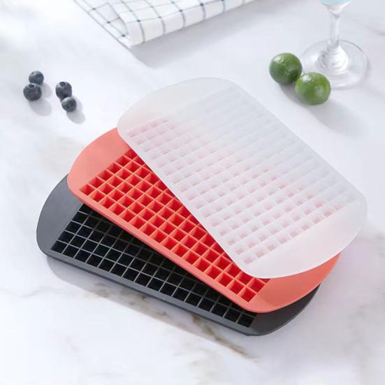 Mini Ice Cube Trays Silicone 160 Cavity Ice Molds BPA Free Easy Release Reusable Small Ice Cubes Maker for Whiskey Cocktails Drinks Coffee