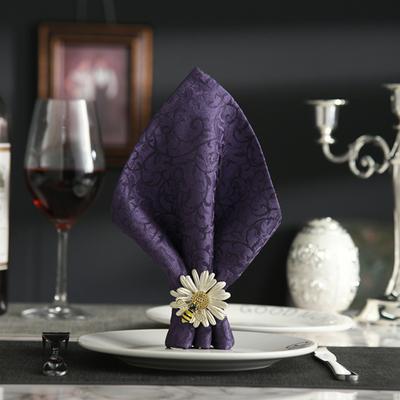 4Pcs Napkin Rings Adorable Anti-rust Alloy Spring Flower Bee Painted Napkin Buckle for Party