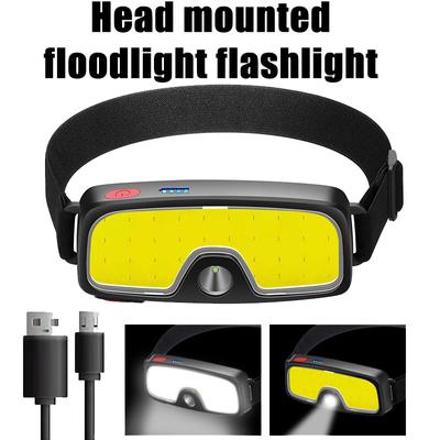 LED Camping Super Bright COB Headlight Multifunctional Rechargeable Built In Battery Power Display Waterproof Head Torch Light