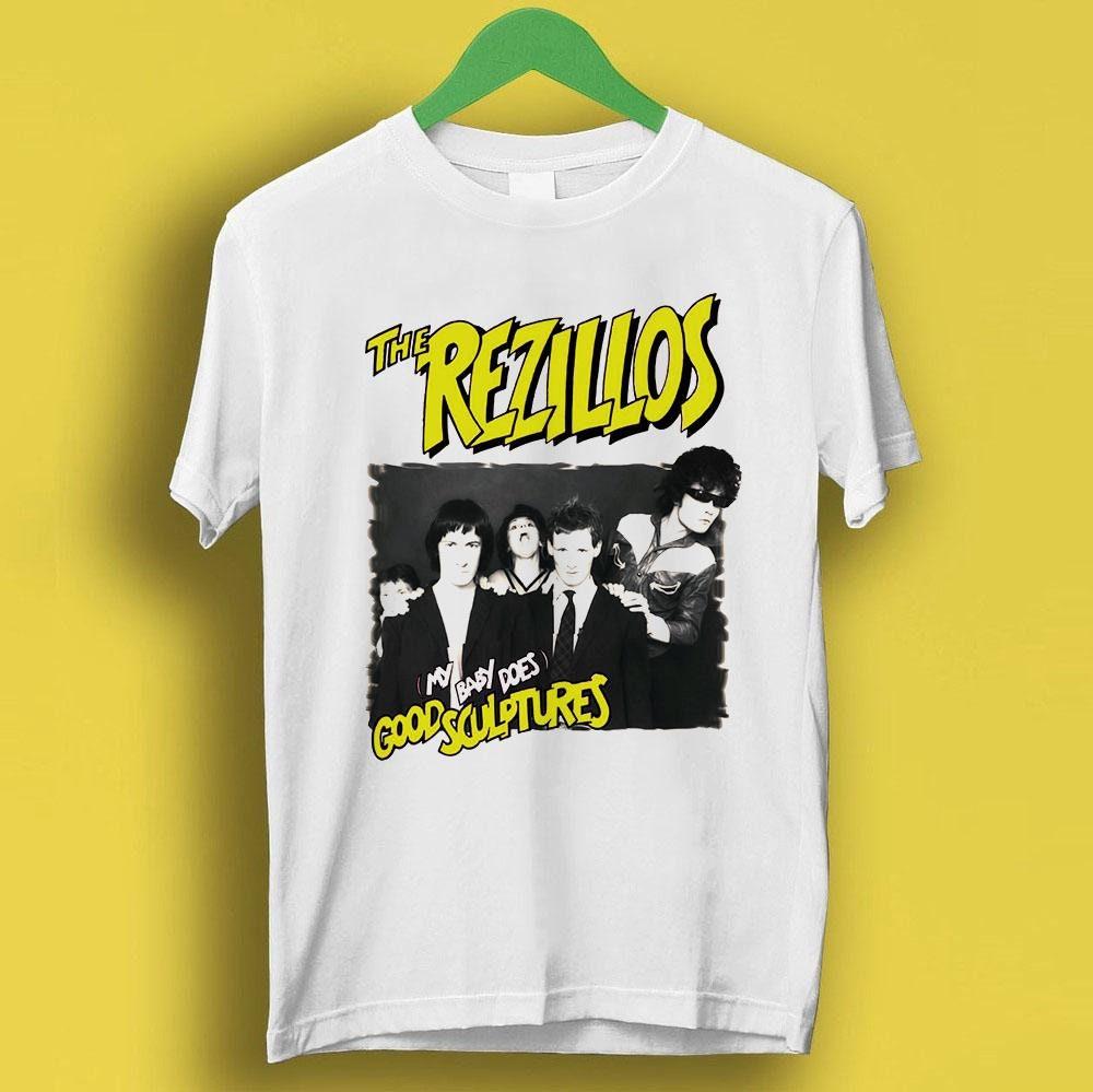 

The Rezillos Good Sculptures Music Best Seller Gift Tee T Shirt Summer Unisexs and Womens Loose and Breathable Tshirt Top S