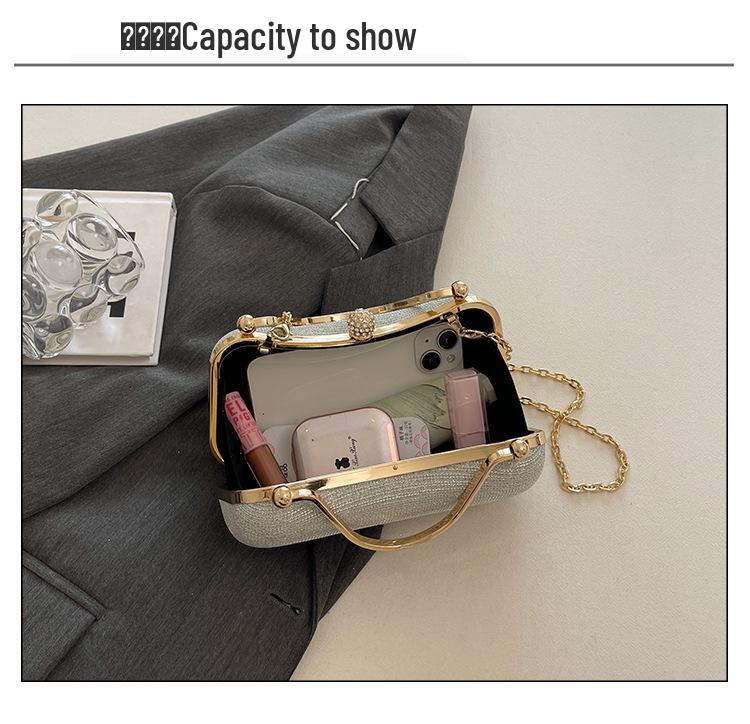 2025 Luxury French Rhinestone Single Shoulder Evening Crossbody Bag