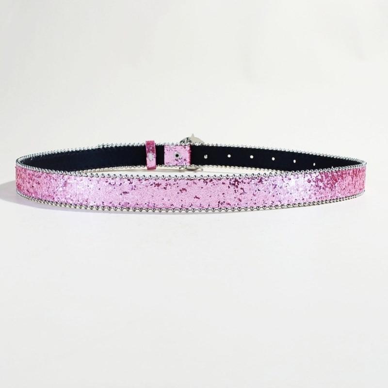 Heavy Duty Waist Belts for Jeans Pants Heavy Glitter Buckle Belt Bandsman