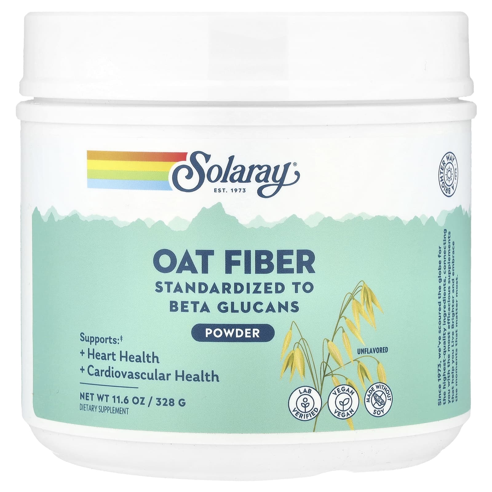 

Oat Fiber Powder, Unflavored, 328G(11.6Oz)