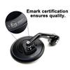 Fireyouracing Pair of Motorcycle Bar End International Universal Handlebar Aluminum Alloy View Mirrors, E-Mark Certified, Mount, Color,