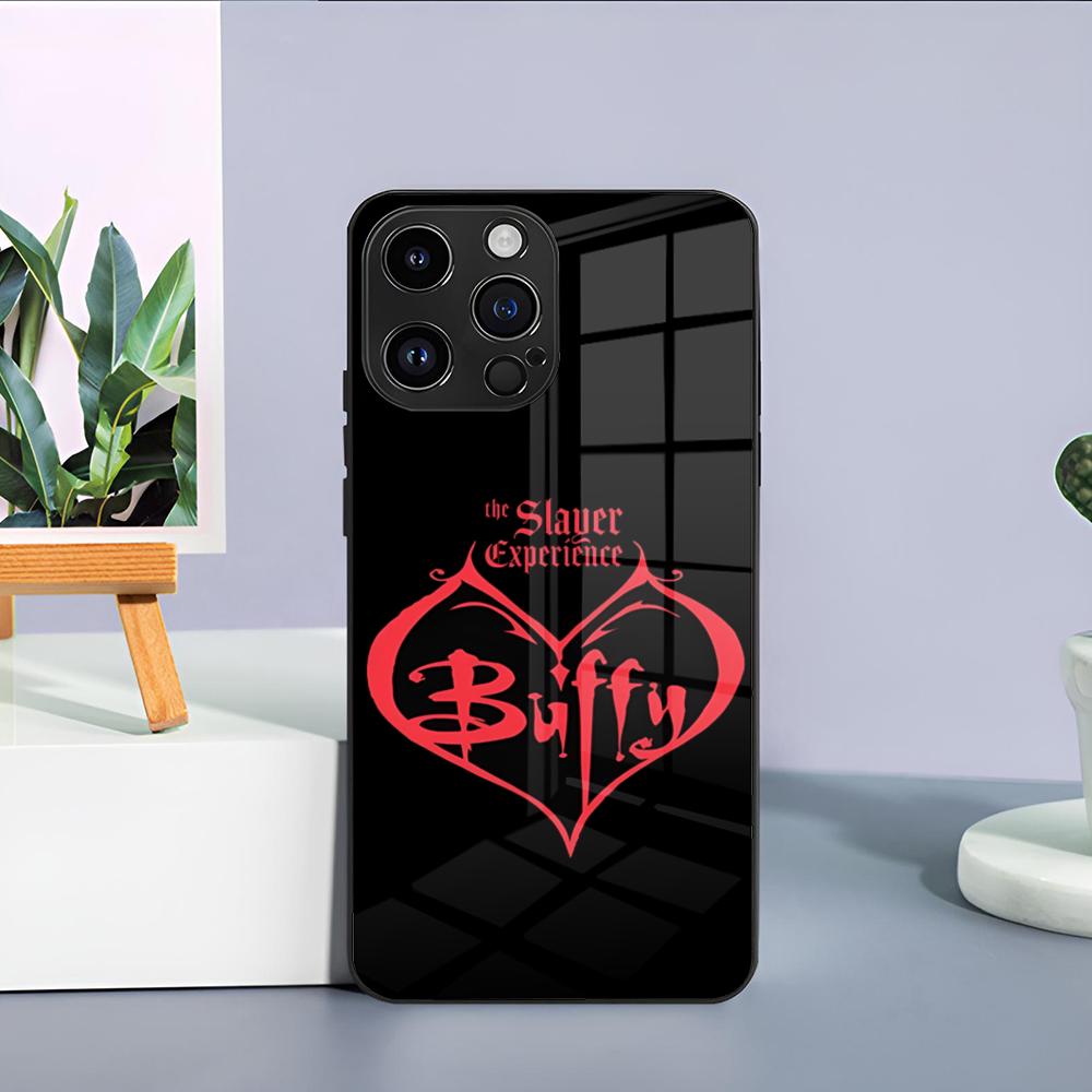 B-Buffy The V-Vampire Slayer Phone Case For IPhone 15 Pro Max 14 Pro 12 11 13 Mini X XR XS 16 Plus SE 2020 Glass Back Cover