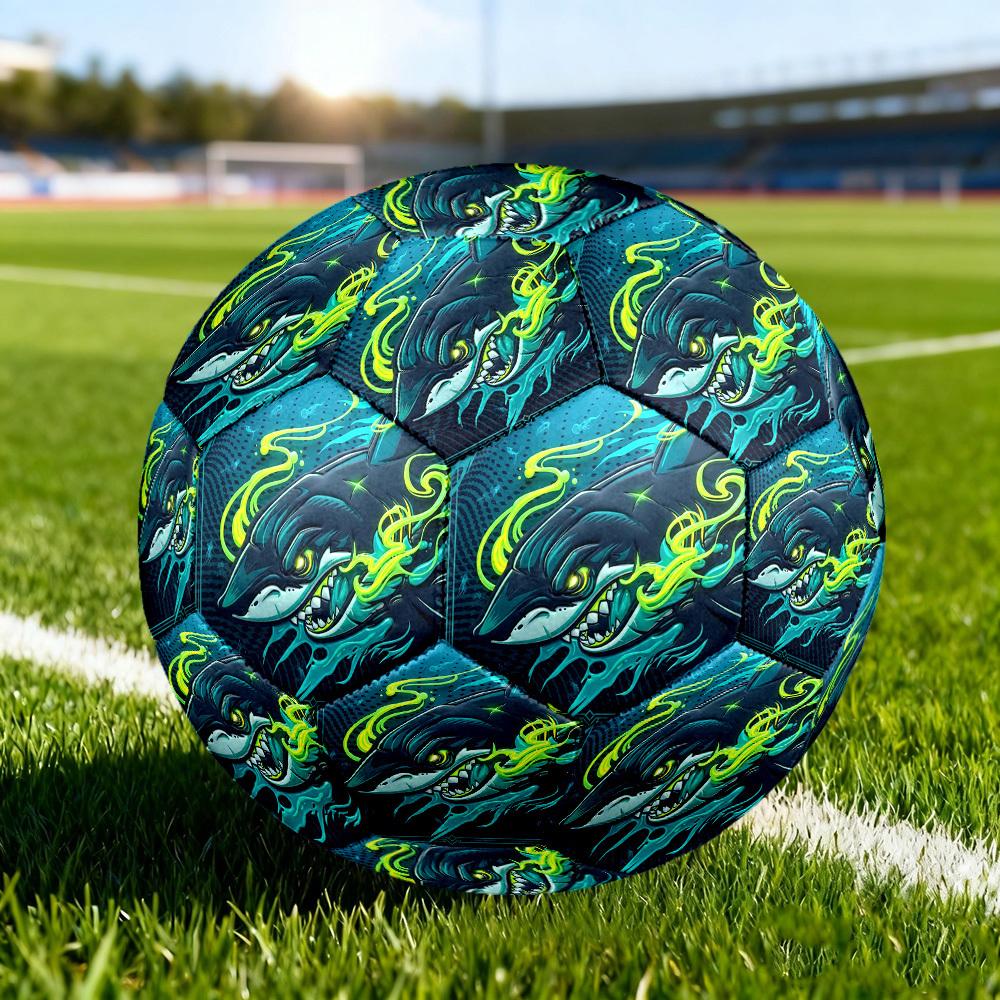 1pc Oceanic Fury Soccer Ball Size 5,Suitable for Practice Matches/Training, Ideal for Indoor and Outdoor Sports. c63036