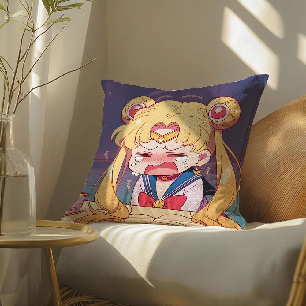 S-Sailoranimem-Moon Pillow Case Pillowcase, Double-Sided Printed, Sofa Cushion, Bedroom Headboard