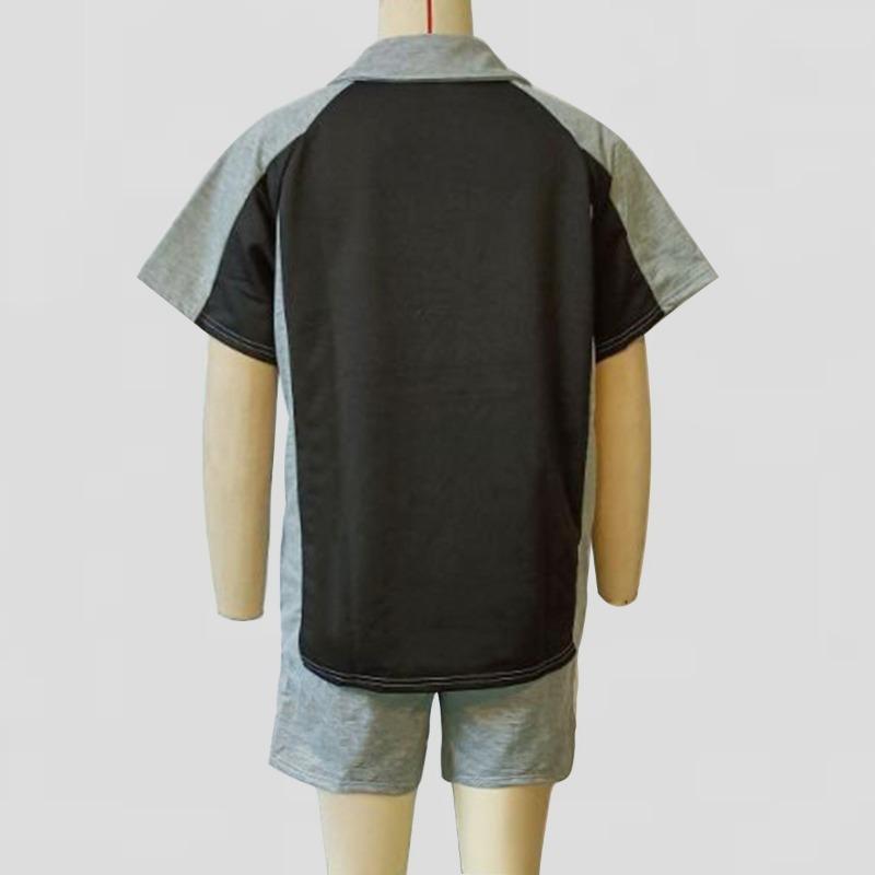 Damen Sommer Sport Easy Freizeit Polo Mit Buchstaben Stickerei Farben Choli Hosen Anzug