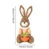 Easter Bunny Party Decor Realistic Ornament Handmade Home Store Decoration Country Retro Style Gift Window Display Prop
