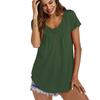 Stylish Women's Summer Short Sleeve Blouse In Vibrant Colors Plus Size Casual Tunic
