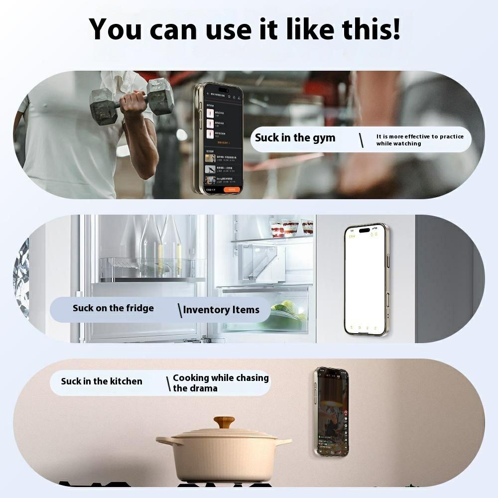 For iPhone 14 Pro Max Case Compatible with MagSafe Suction Cup Kickstand PC Phone Cover