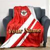 Name Custom Brentford FC Print Flannel Blanket High Quality Warm Comfortable Cover for All Seasons Perfect for Gifts Home Decor