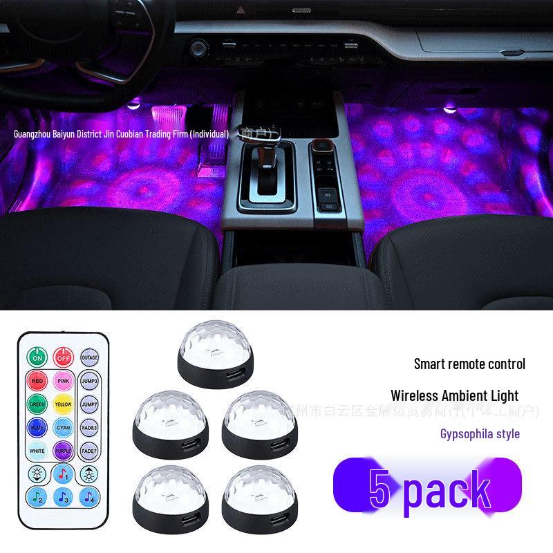 Car USB LED Starlight Interior Atmosphere Light with Remote Control